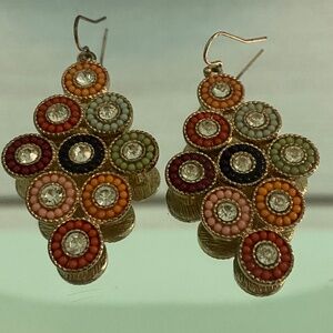Colorful and sparkly  dangle earrings